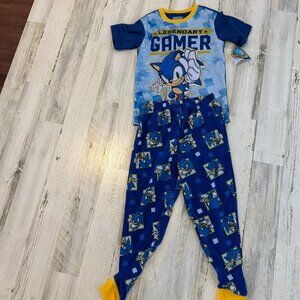 NWT Sonic the Hedgehog Boys Size 8 2pc Pajama Set Short Sleeve Long Bottoms